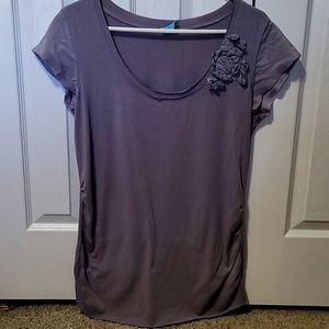 Lavender cap sleeve large summer shirt